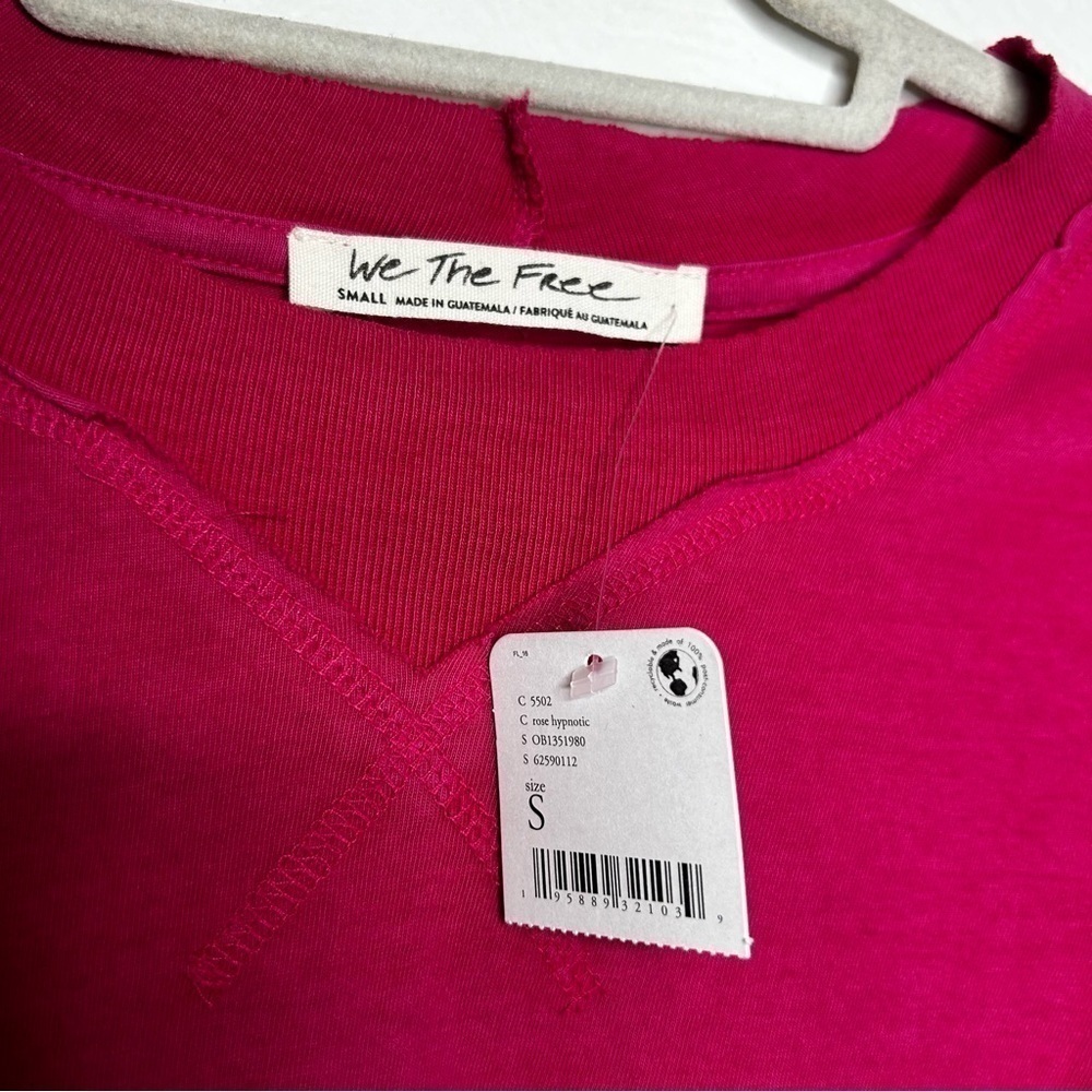 FREE PEOPLE Clover Puff Shoulder Top In Rose Hypnotic - Picture 5 of 6